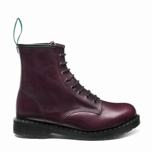 Solovair Gaucho 8 Eye Donna Stivali Derby Bordeaux | S8-551-CH-BUR-G-030