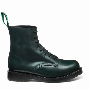Solovair Gaucho 8 Eye Uomo Stivali Derby Verdi | S8-551-CH-GN-G-030