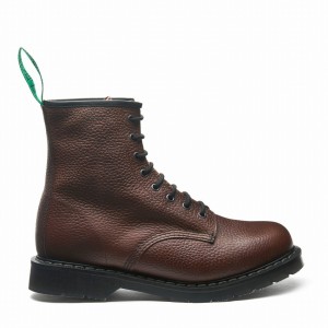 Solovair Gaucho Brown Grain 8 Eye Donna Stivali Derby Marroni | S8-551-CH-SoftG-G-030