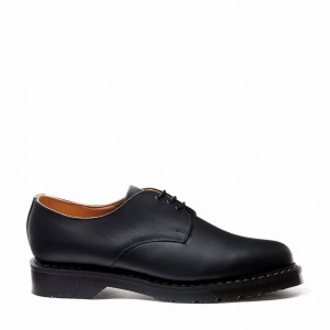 Solovair Greasy Donna Scarpe Gibson Nere | S3-995-BG-G-030