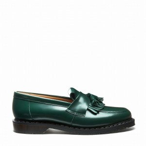 Solovair Hi-Shine Tassel Donna Mocassini Verdi | S0-1022-GN-G-030