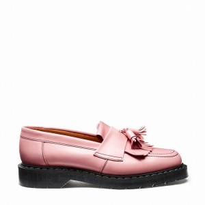 Solovair Hi-Shine Tassel Donna Mocassini Rosa | S0-1022-PK-BL-G-090