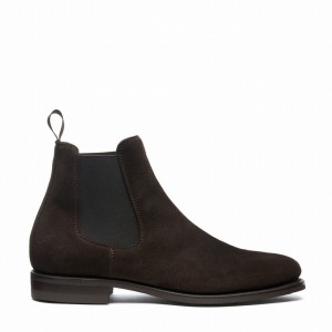 Solovair Suede Uomo Stivaletti Chelsea Marroni | 101-BN-SUE-060