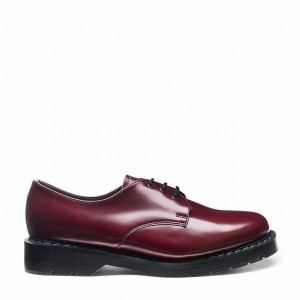 Solovair Vegan Hi-Shine Donna Scarpe Gibson Rosse | VS3-995-OX-VEG-G-030