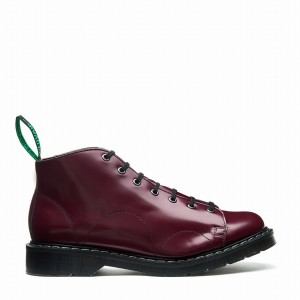 Solovair Vegan Hi-Shine Uomo Stivali Da Scimmia Rosse | VS7-116-OX-VEG-G-030