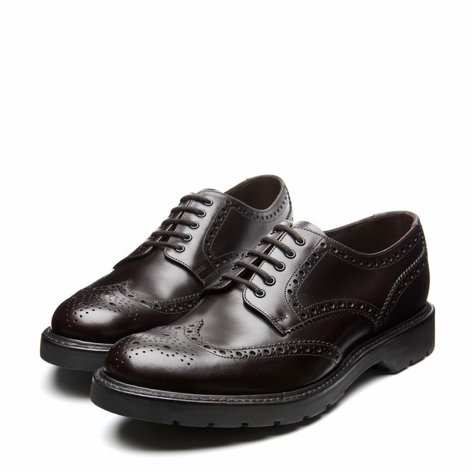 Solovair 5 Eye Gibson Uomo Scarpe Brogue Marroni | LS5-813-BNG-B-060