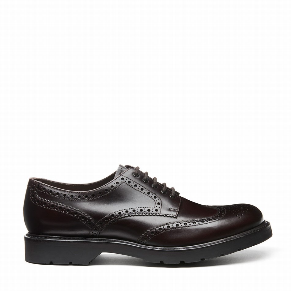Solovair 5 Eye Gibson Uomo Scarpe Brogue Marroni | LS5-813-BNG-B-060