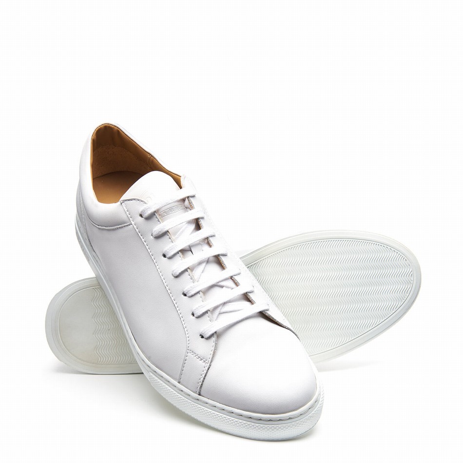 Solovair Calf 070 Uomo Sneakers Bianche | S7-070-WH-NP-W-030