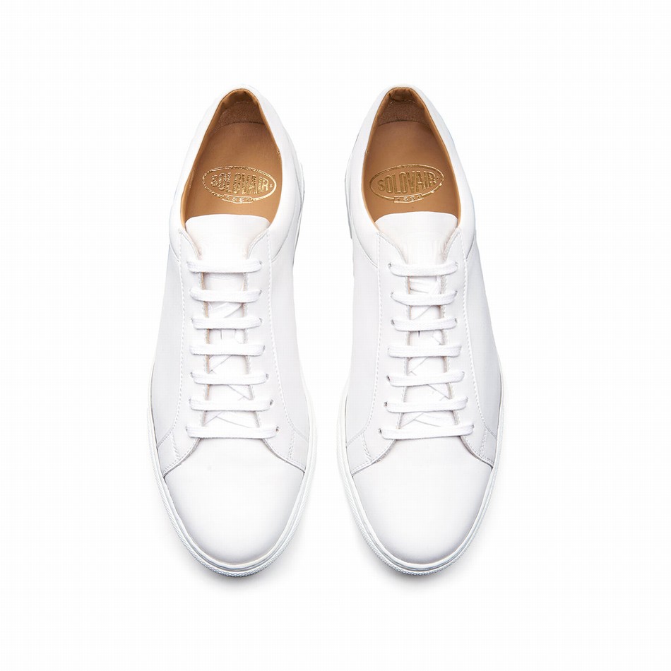 Solovair Calf 070 Uomo Sneakers Bianche | S7-070-WH-NP-W-030
