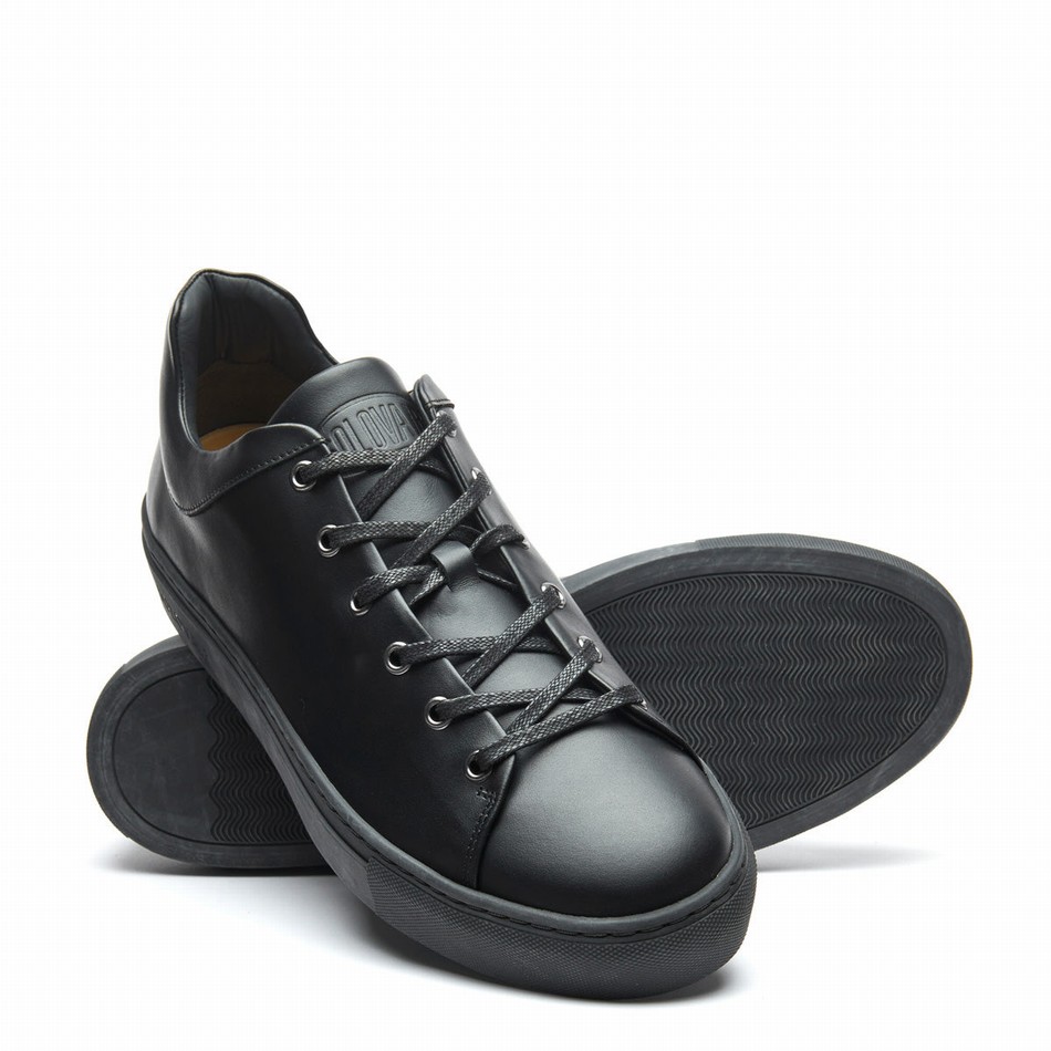 Solovair Calf Donna Sneakers Nere | S6-SNE-BK-BS-030
