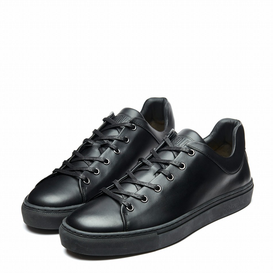 Solovair Calf Donna Sneakers Nere | S6-SNE-BK-BS-030