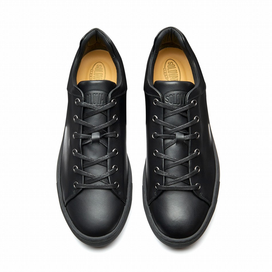 Solovair Calf Donna Sneakers Nere | S6-SNE-BK-BS-030