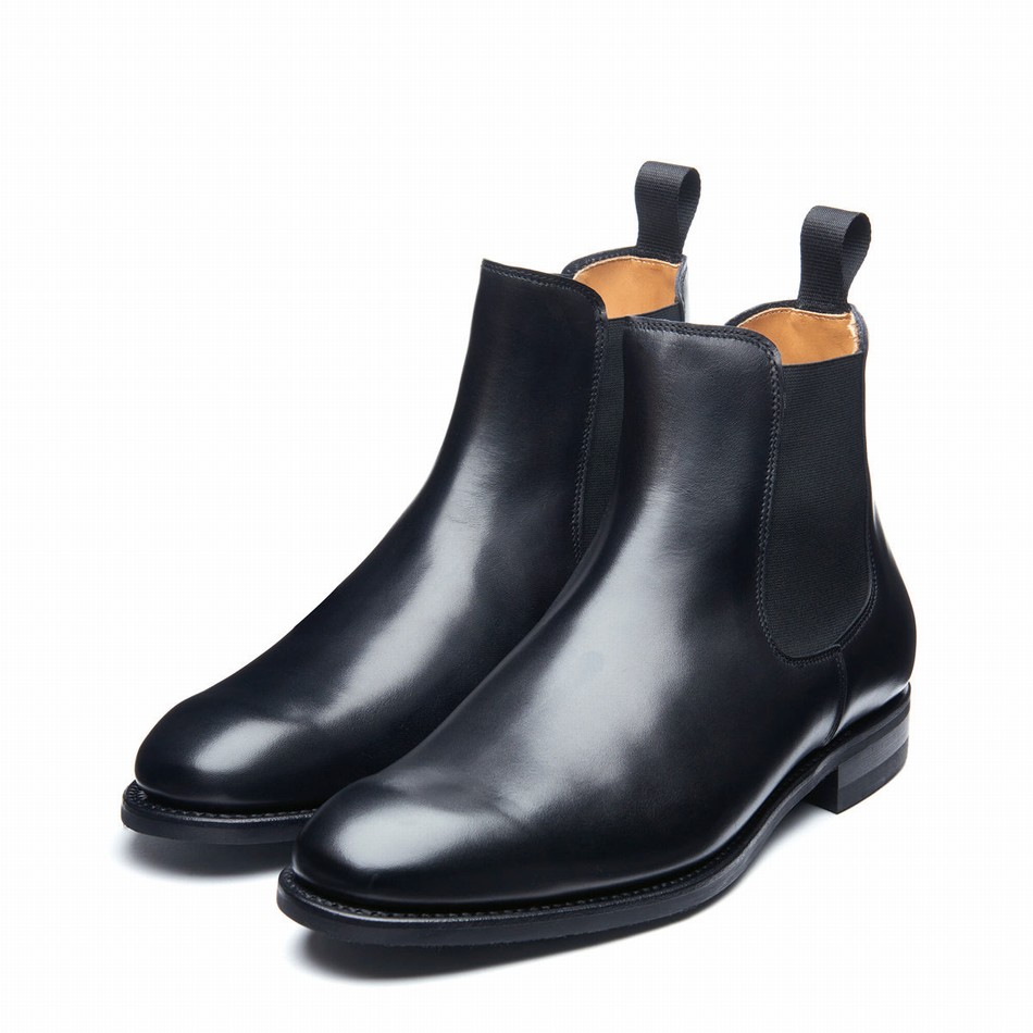 Solovair Calf Uomo Stivaletti Chelsea Nere | 101-BK-PC-060