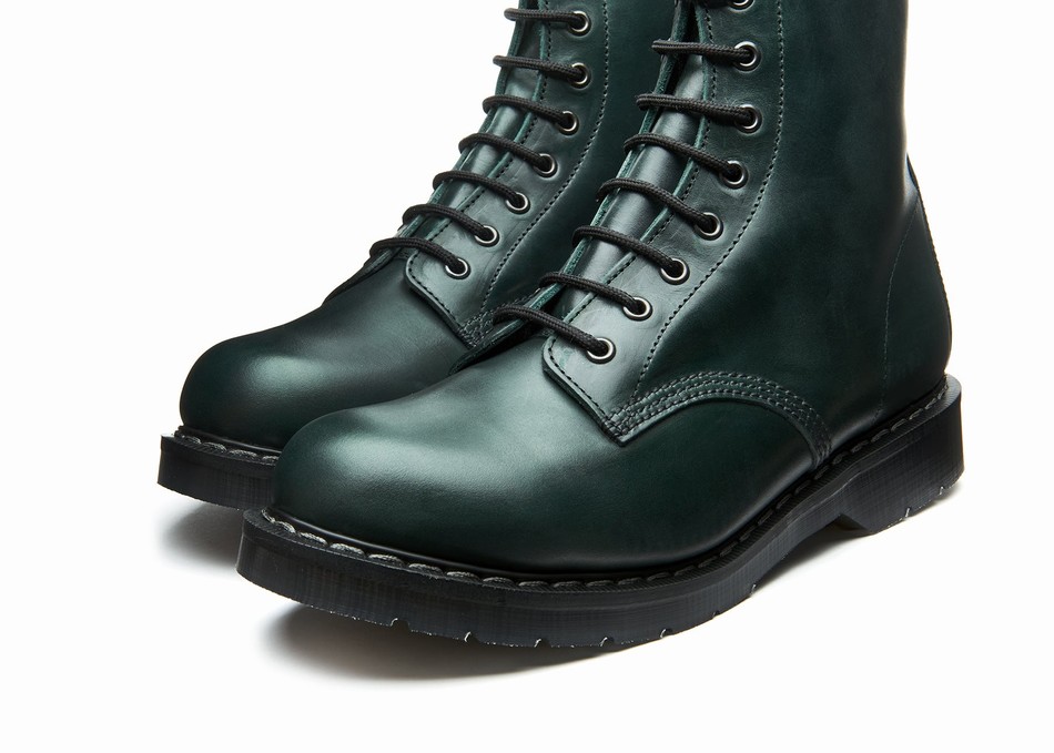 Solovair Gaucho 8 Eye Uomo Stivali Derby Verdi | S8-551-CH-GN-G-030
