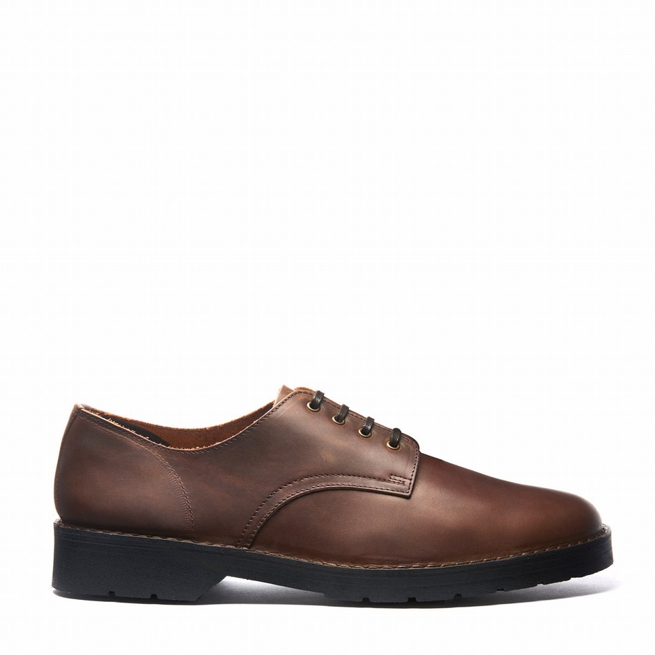 Solovair Gaucho Crazy Horse 4 Eye Uomo Scarpe Gibson Marroni | 390-015-060