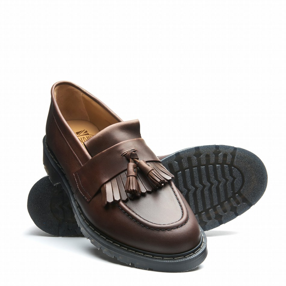 Solovair Gaucho Crazy Horse Tassel Uomo Mocassini Marroni | S0-1022-CH-G-030