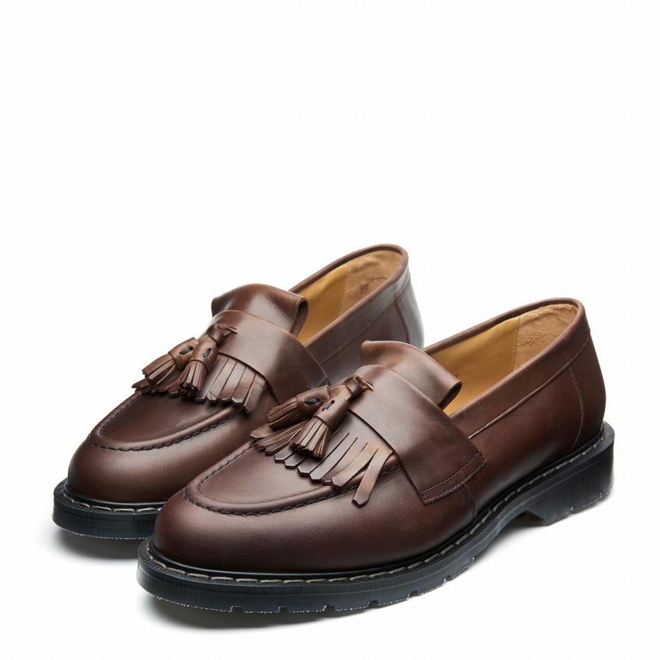 Solovair Gaucho Crazy Horse Tassel Uomo Mocassini Marroni | S0-1022-CH-G-030