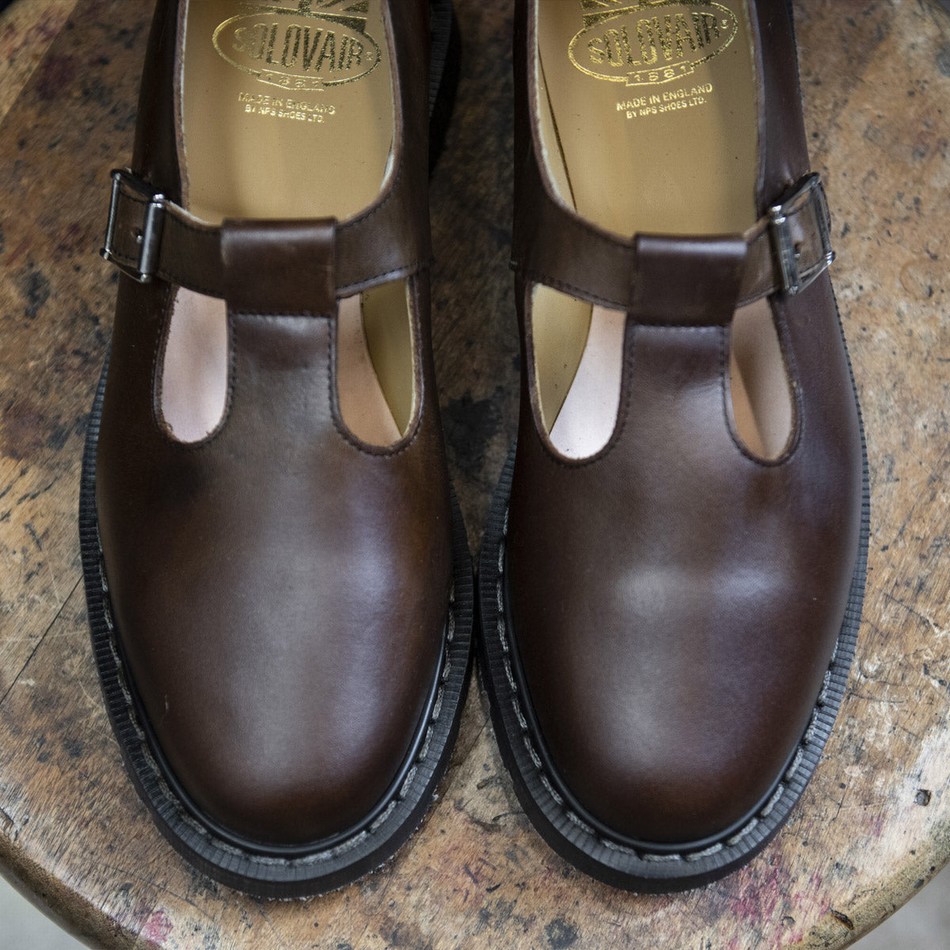 Solovair Gaucho Crazy Horse Uomo Scarpe Mary Jane Marroni | S0-393-CH-G-030