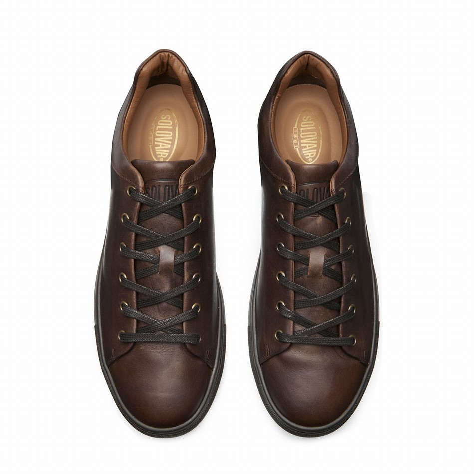 Solovair Gaucho Crazy Horse Uomo Sneakers Marroni | S6-SNE-CH-BNS-030