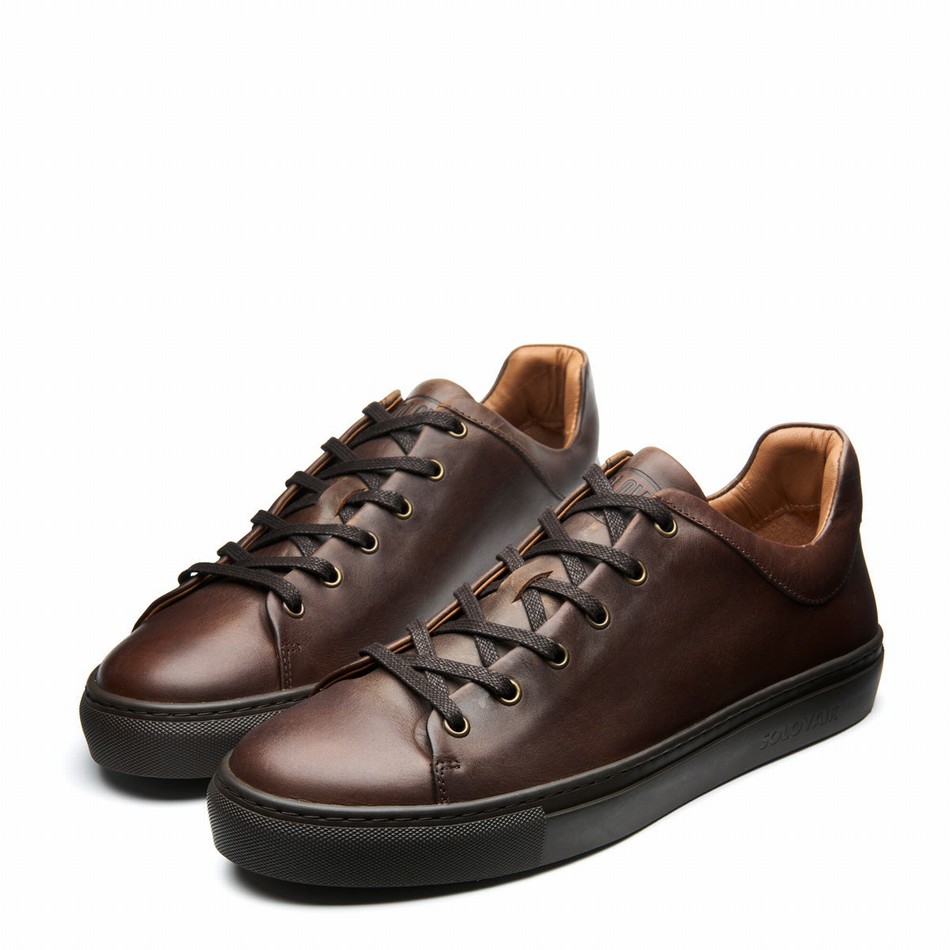 Solovair Gaucho Crazy Horse Uomo Sneakers Marroni | S6-SNE-CH-BNS-030