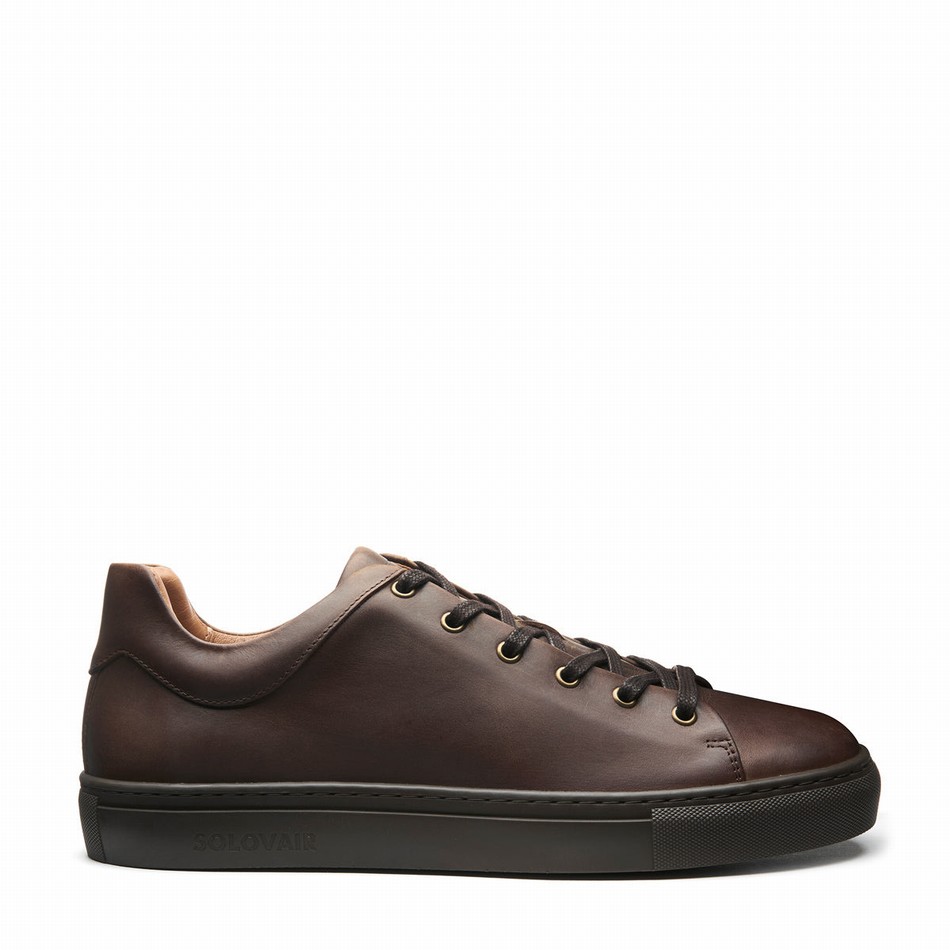 Solovair Gaucho Crazy Horse Uomo Sneakers Marroni | S6-SNE-CH-BNS-030