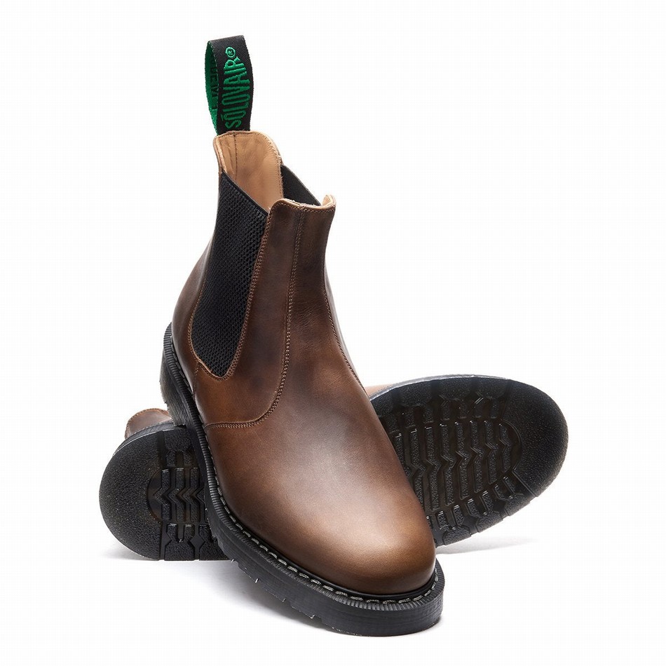 Solovair Gaucho Crazy Horse Uomo Stivali Dealer Marroni | S0-900-CH-G-030
