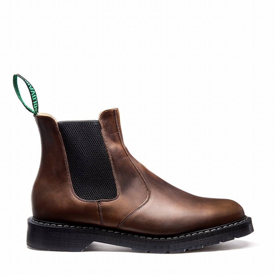 Solovair Gaucho Crazy Horse Uomo Stivali Dealer Marroni | S0-900-CH-G-030