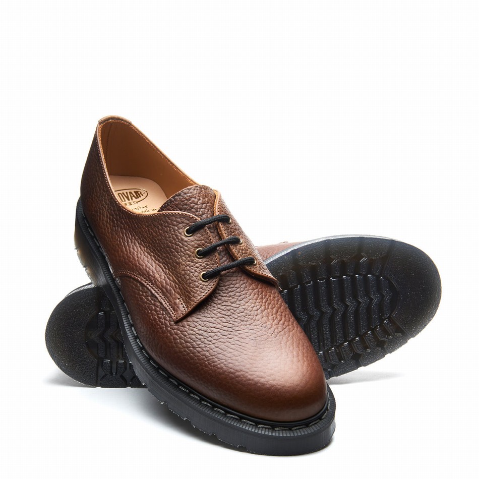 Solovair Grain Uomo Scarpe Gibson Marroni | S3-995-CH-SoftG-G-030