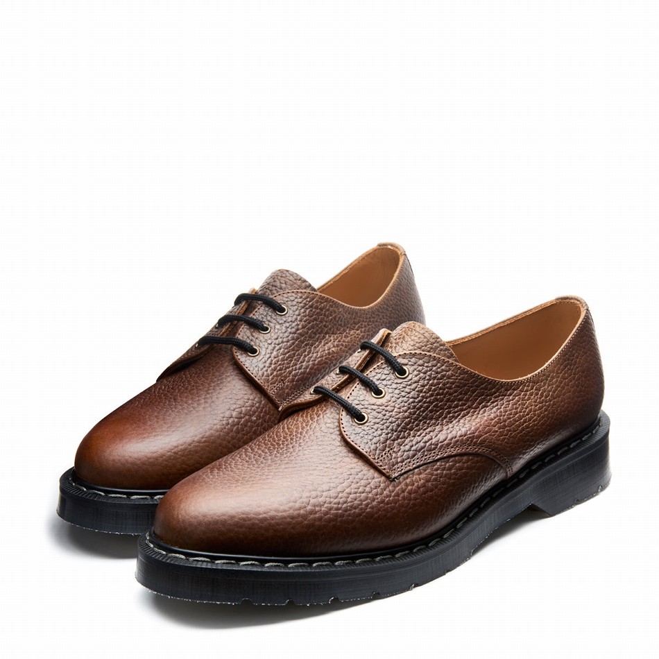 Solovair Grain Uomo Scarpe Gibson Marroni | S3-995-CH-SoftG-G-030