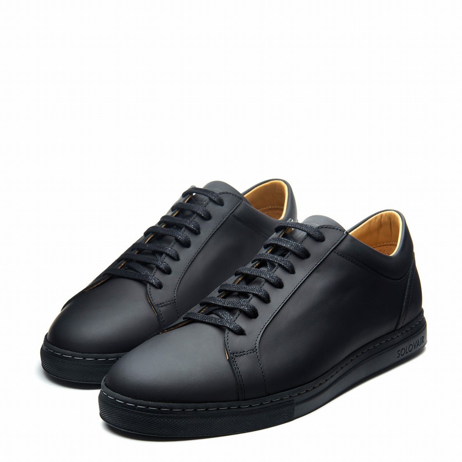 Solovair Greasy 070 Donna Sneakers Nere | S7-070-BG-G-030