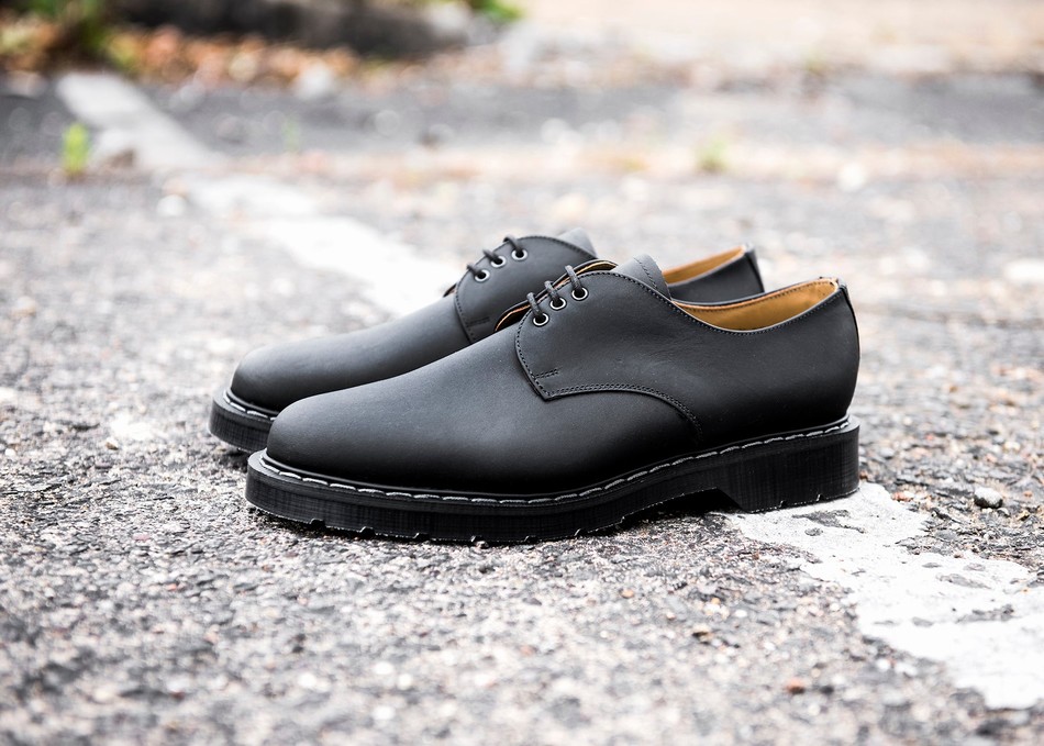 Solovair Greasy Donna Scarpe Gibson Nere | S3-995-BG-G-030