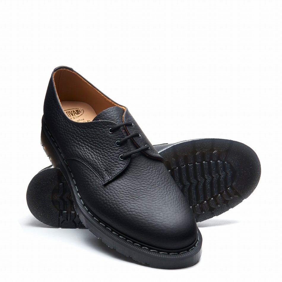 Solovair Greasy Grain Uomo Scarpe Gibson Nere | S3-995-BG-SoftG-G-030