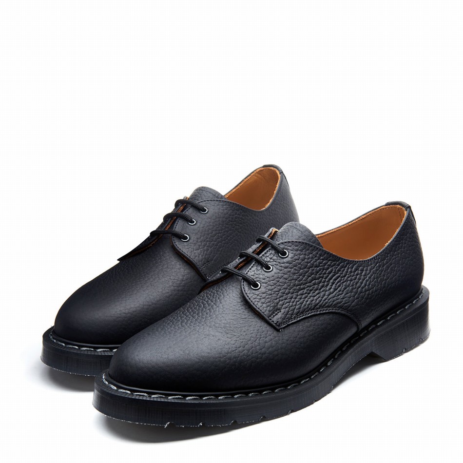 Solovair Greasy Grain Uomo Scarpe Gibson Nere | S3-995-BG-SoftG-G-030