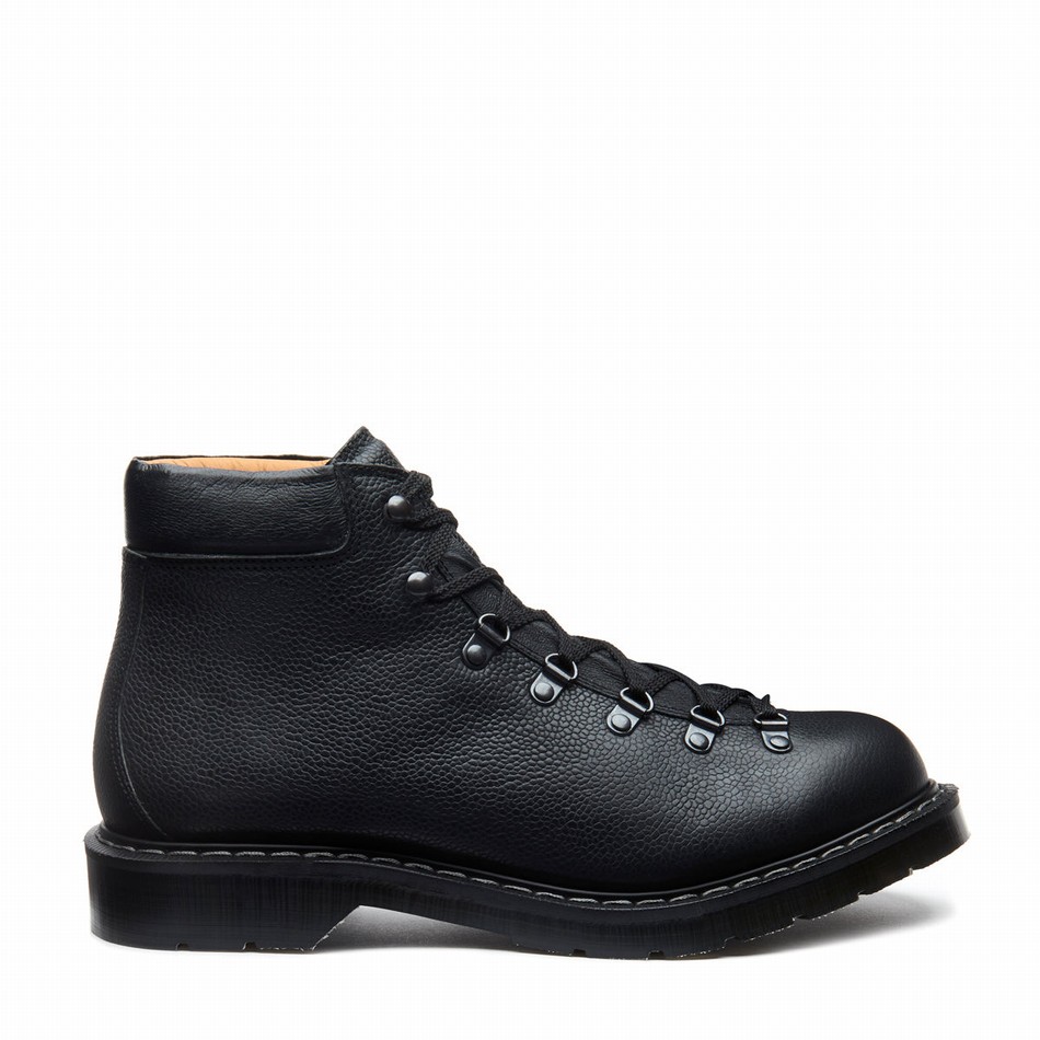 Solovair Greasy Grain Urban Uomo Scarponi Trekking Nere | 455-036-040