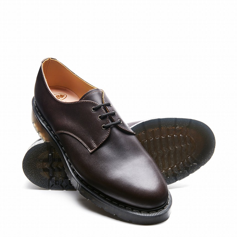Solovair Greasy Uomo Scarpe Gibson Marroni | S3-995-BNG-G-035