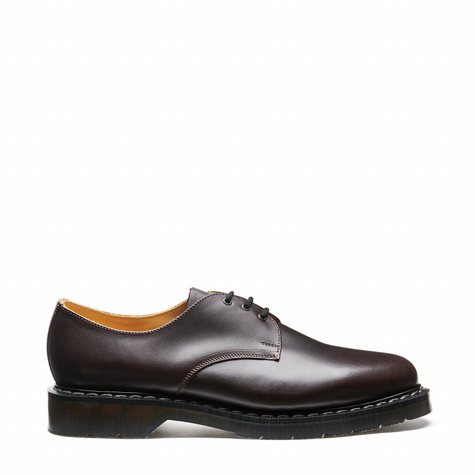Solovair Greasy Uomo Scarpe Gibson Marroni | S3-995-BNG-G-035
