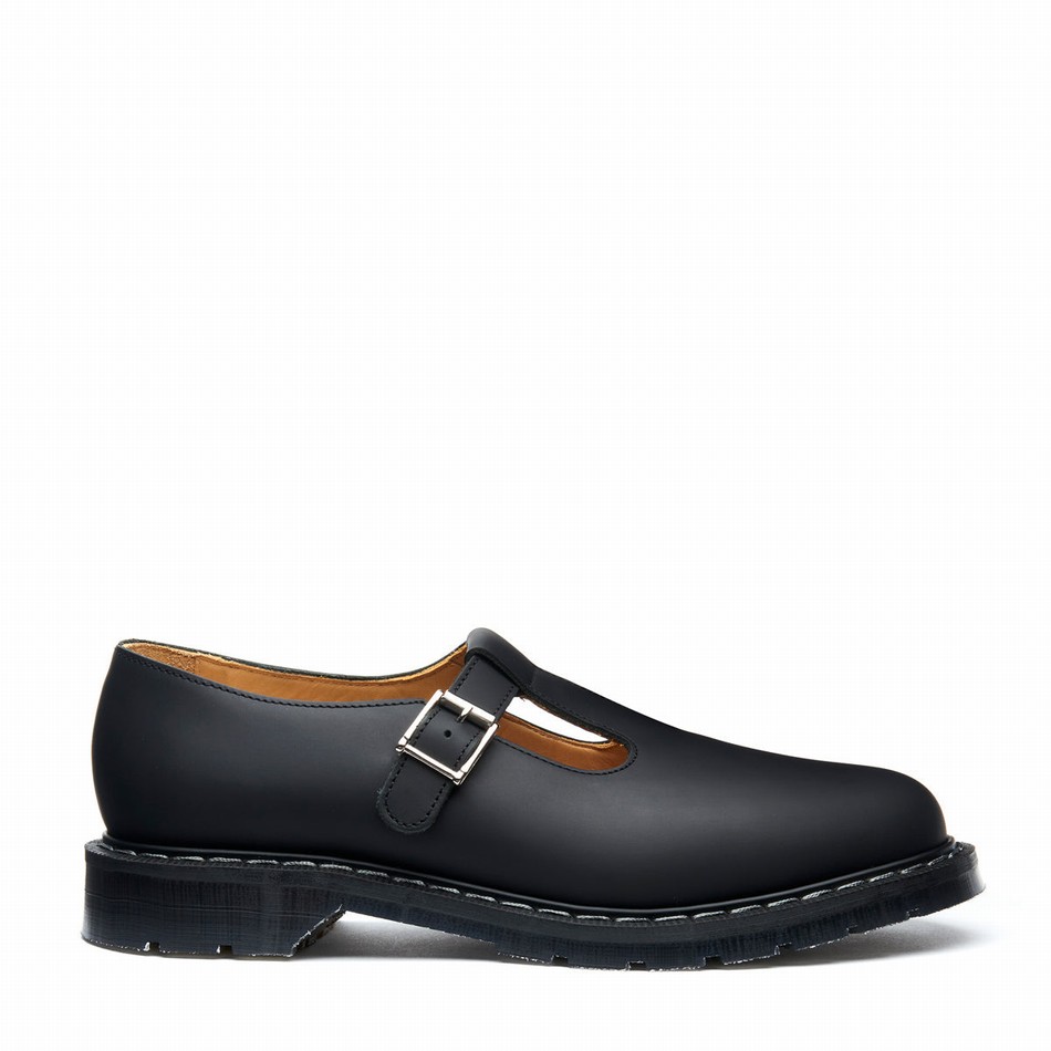 Solovair Greasy Uomo Scarpe Mary Jane Nere | S0-393-BG-G-030