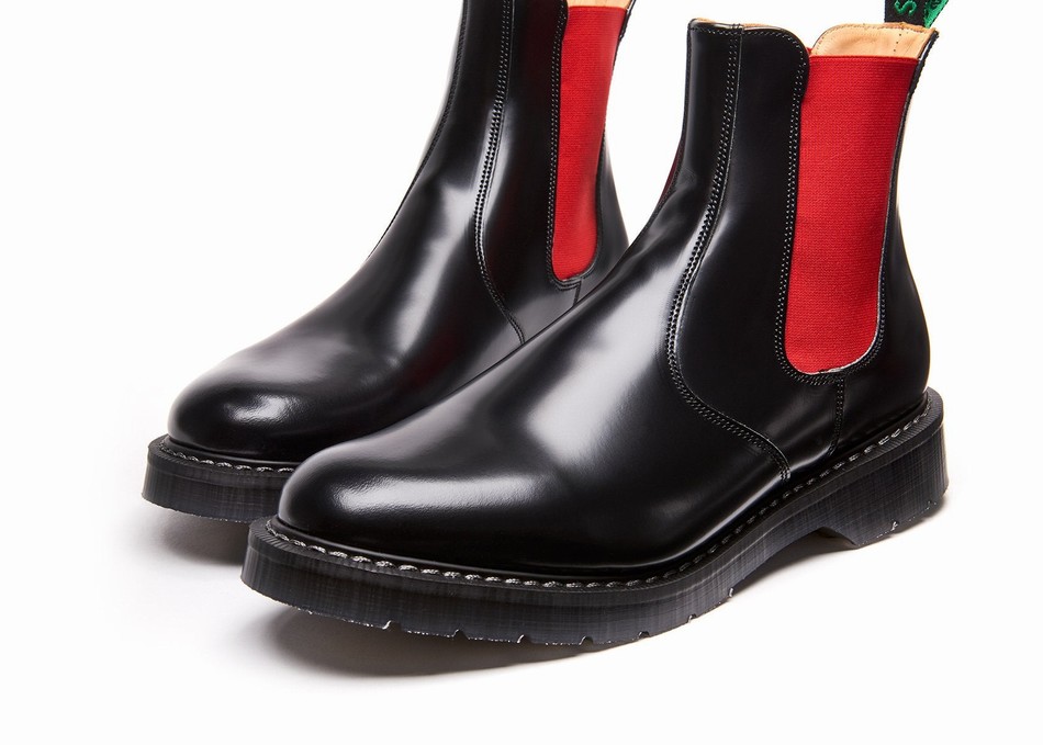Solovair Greasy Uomo Stivali Dealer Nere | S0-900-BK-RD-G-030