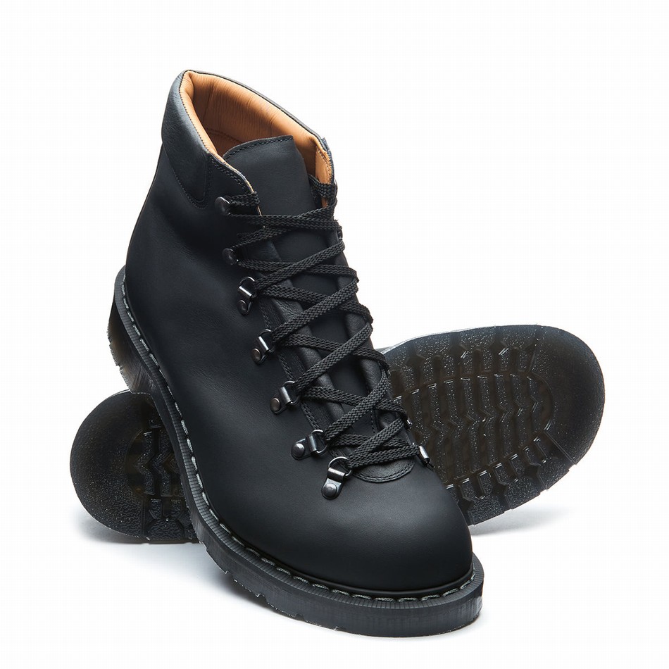 Solovair Greasy Urban Uomo Scarponi Trekking Nere | 455-011-035