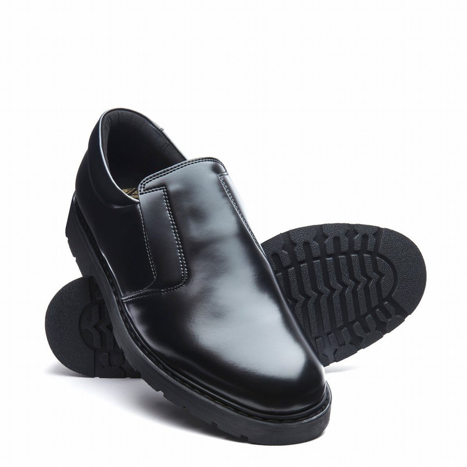 Solovair Hi-Shine Donna Mocassini Nere | 763-030