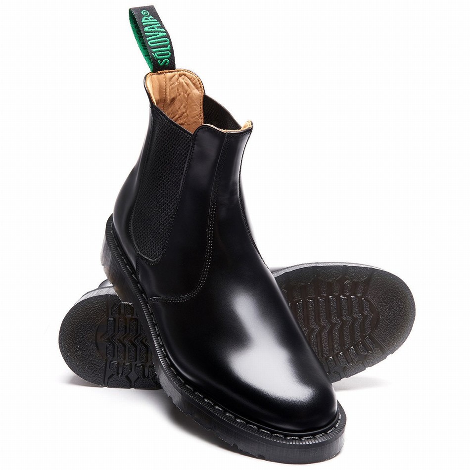 Solovair Hi-Shine Donna Stivali Dealer Nere | S0-900-BK-G-030