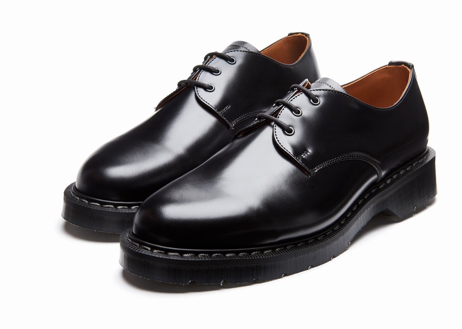 Solovair Hi-Shine Uomo Scarpe Gibson Nere | S3-995-BK-G-030