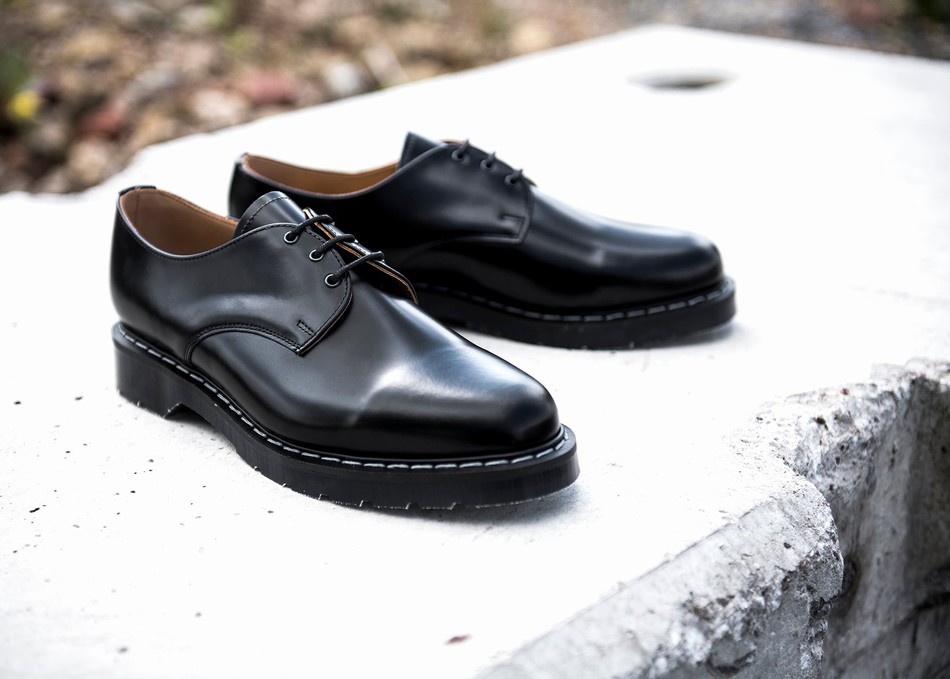 Solovair Hi-Shine Uomo Scarpe Gibson Nere | S3-995-BK-G-030