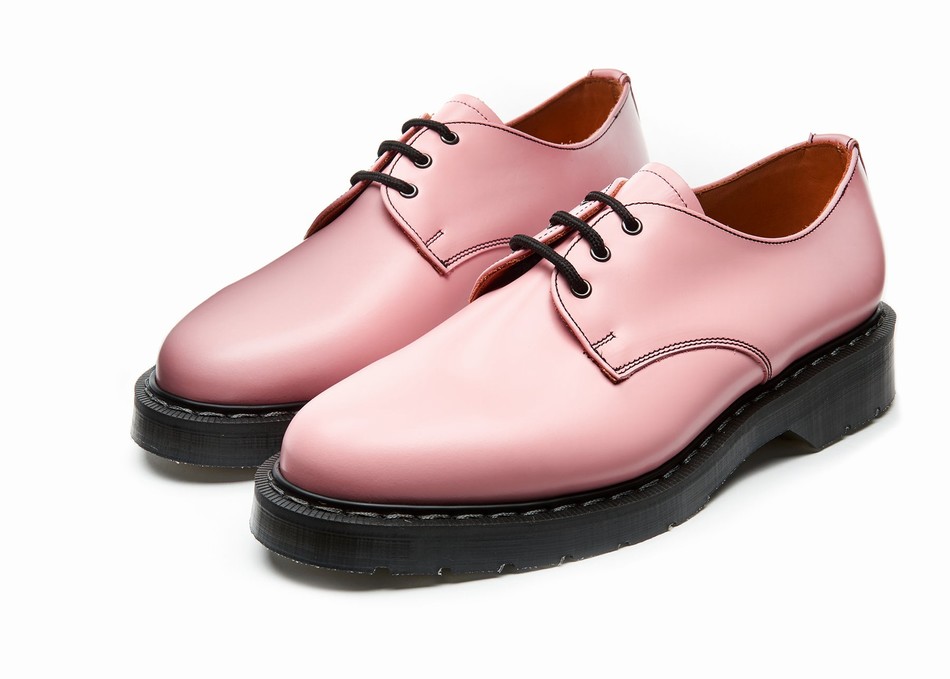 Solovair Hi-Shine Uomo Scarpe Gibson Rosa | S3-995-PK-BL-G-040