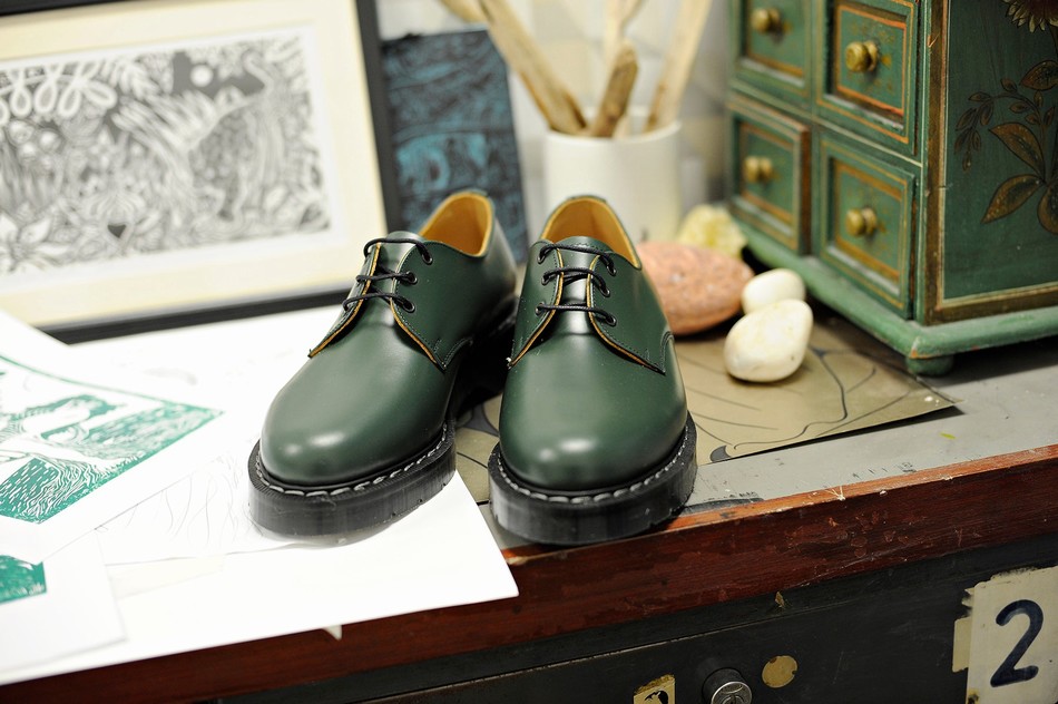 Solovair Hi-Shine Uomo Scarpe Gibson Verdi | S3-995-GN-G-030