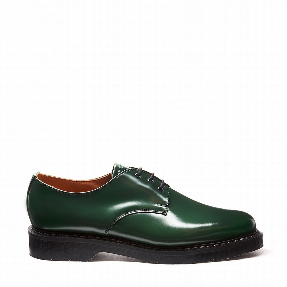 Solovair Hi-Shine Uomo Scarpe Gibson Verdi | S3-995-GN-G-030
