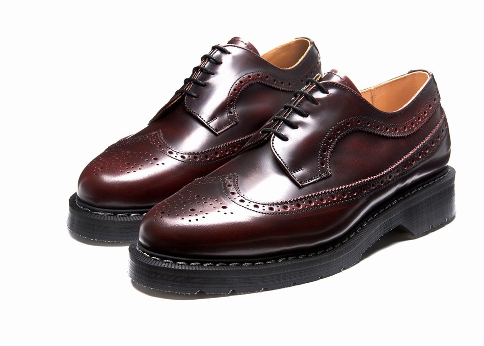 Solovair Rub-Off American Donna Scarpe Brogue Bordeaux | S5-812-BUR-G-030