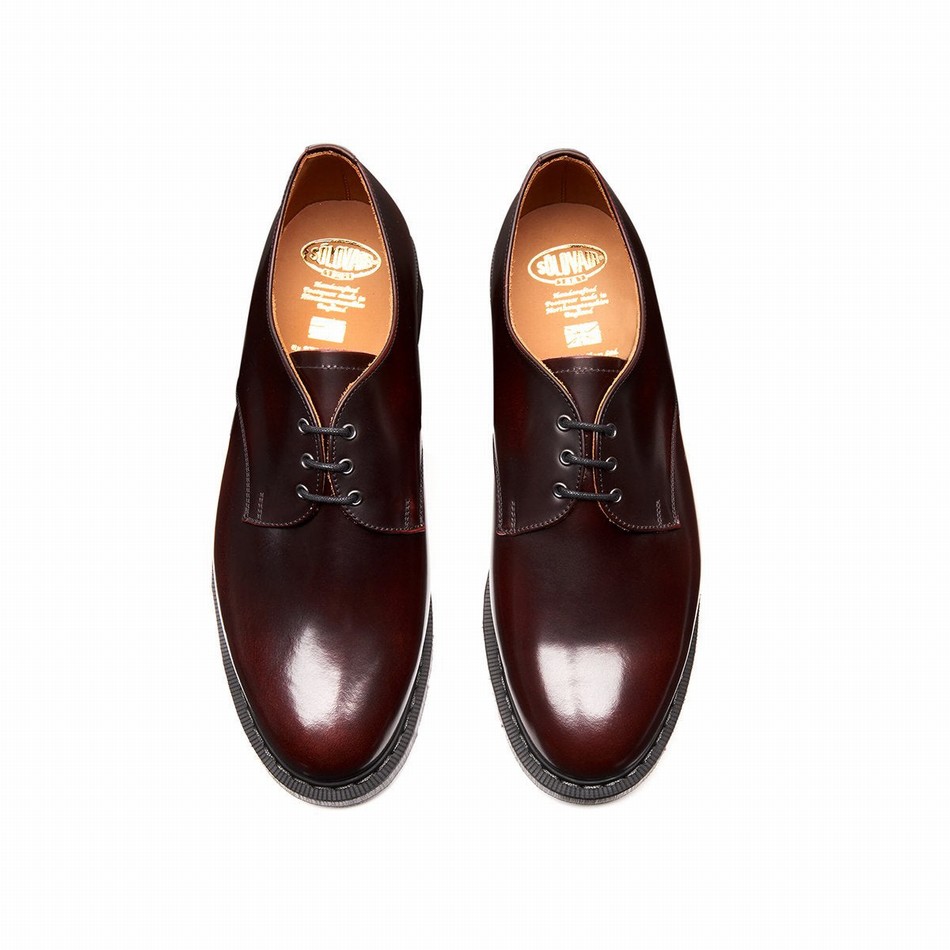 Solovair Rub-Off Donna Scarpe Gibson Bordeaux | S3-995-BUR-G-030