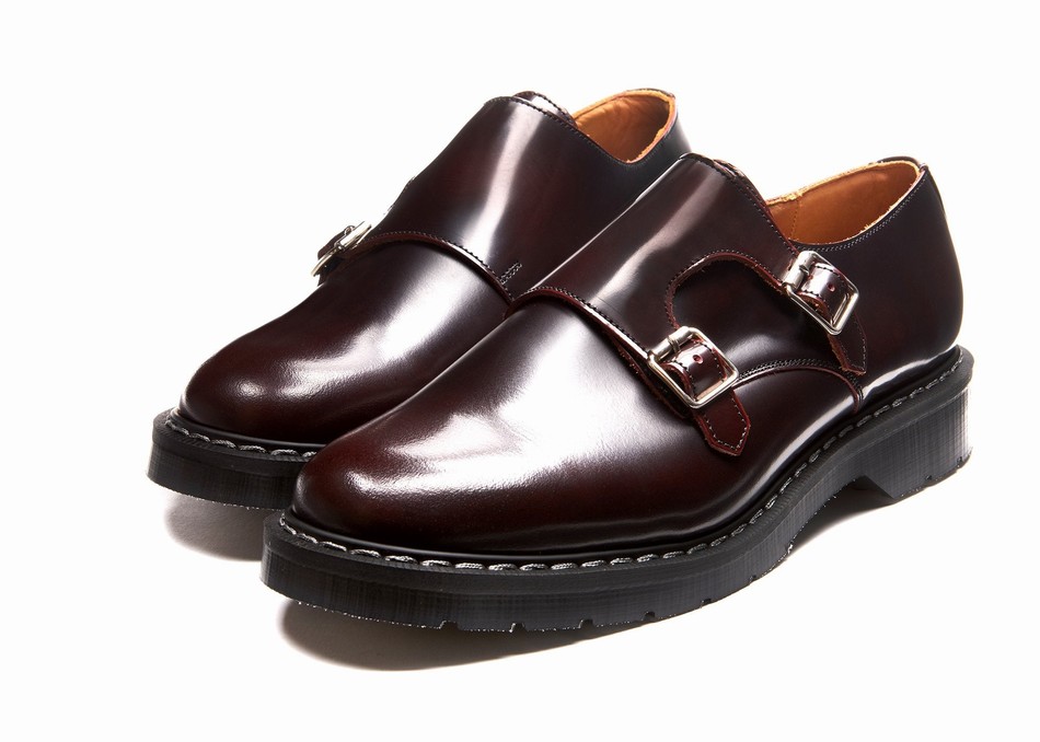 Solovair Rub-Off Double Buckle Uomo Scarpe Monk Bordeaux | S0-157-BUR-G-030