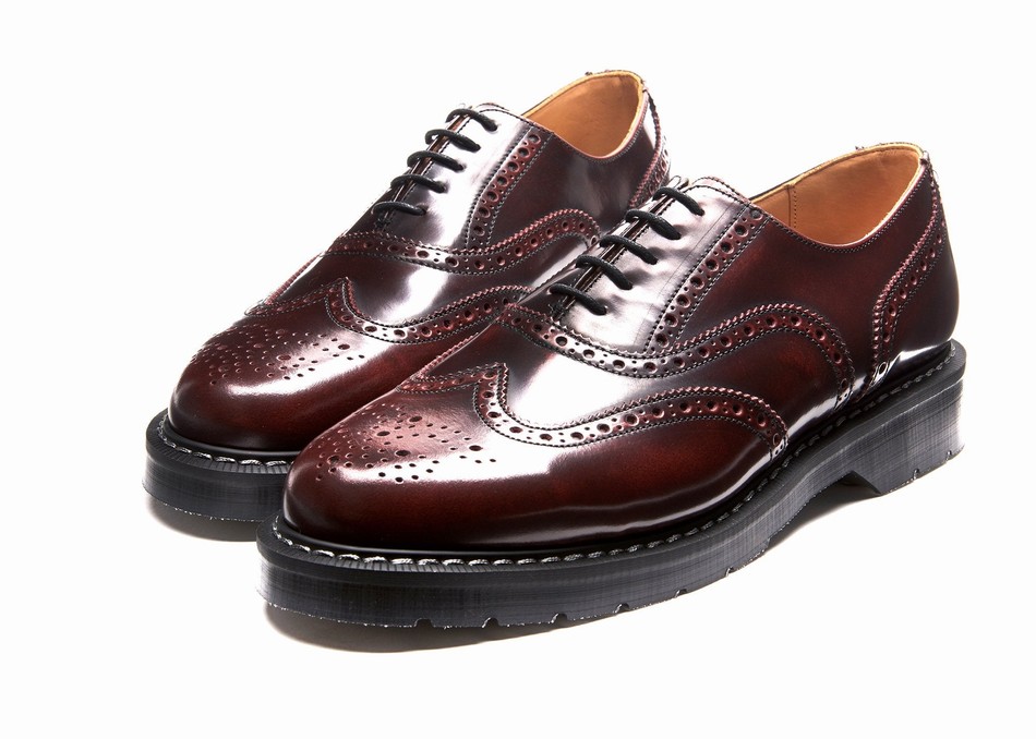 Solovair Rub-Off English Donna Scarpe Brogue Bordeaux | S5-811-BUR-G-030